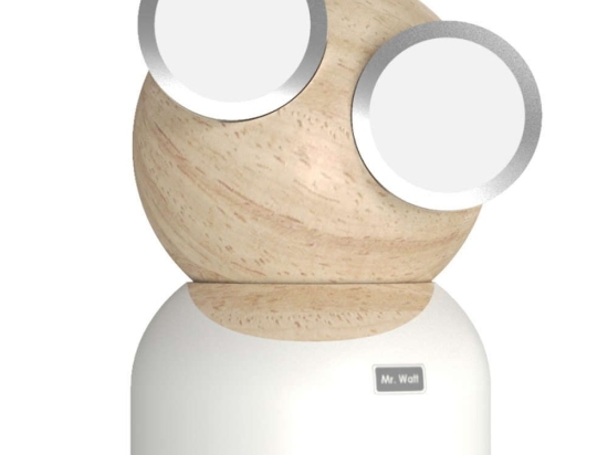 Φωτιστικό Επιτραπέζιο GoggleLamp Mr Watt DH0184WT/MRWATT White Allocacoc Ξύλο,Αλουμίνιο