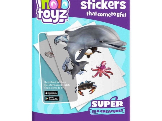 Αυτοκόλλητα Τοίχου Super Sea Creatures (Σετ 10Τμχ) HTST100SeaCreatures Multi HoloToyz