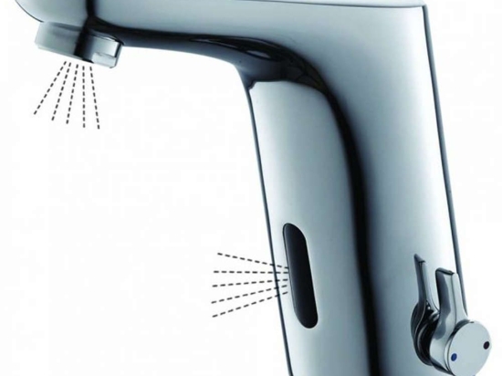 Μπαταρία Νιπτήρος Ηλεκτρονική Auto Sensor2 12-6006 Ζεστού-Κρύου Chrome Gloria Μέταλλο