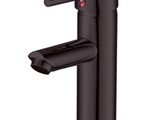 Μπαταρία Νιπτήρος Rota 38-3002 Με Κλικ Black Mat Gloria Μέταλλο