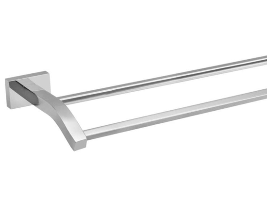 Κρεμάστρα Πετσέτας Διπλή Siluetta 43-0248 60cm Chrome Gloria Ορείχαλκος