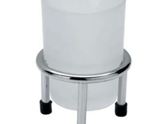 Ποτηροθήκη Holder 13-0158 Επικαθήμενη Chrome-White Gloria Ορείχαλκος,Γυαλί