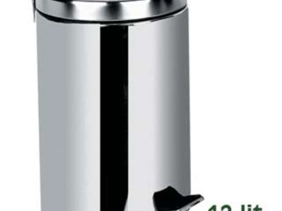 Κάδος Απορριμμάτων Brava 12-0335 12L Φ25cm 39cm Inox Gloria Ανοξείδωτο Ατσάλι