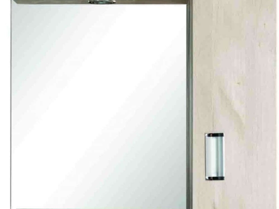 Καθρέπτης Μπάνιου Με Ντουλάπι Fino 36-0007 62x55x13,5cm Με Ένα Φως Beige Gloria PVC