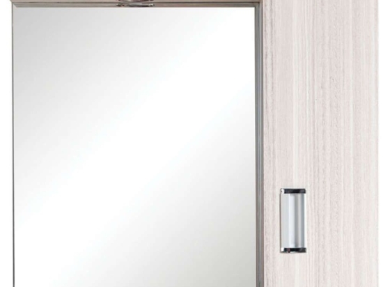 Καθρέπτης Μπάνιου Με Ντουλάπι Fino 40-0007 62x55x13,5cm Με Ένα Φως Terra Gloria PVC