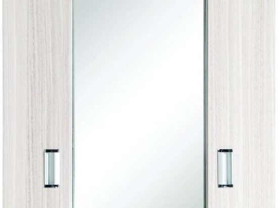 Καθρέπτης Μπάνιου Με Ντουλάπι Fino 41-0010 78x67x13,5cm Με Δύο Φώτα Sky Gloria PVC