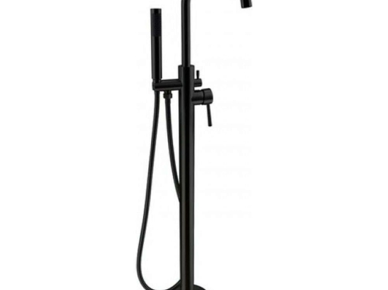 Μπαταρία Μπάνιου Επιδαπέδια Artemis S12323-N Black Mat Karag Μέταλλο