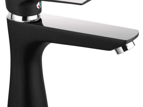 Μπαταρία Νιπτήρος Algeo Square BAQ2BLC Black-Chrome Ferro Μέταλλο