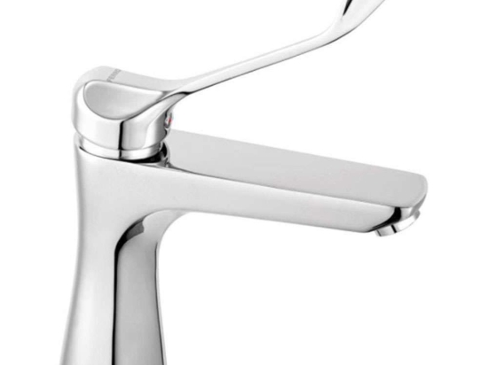 Μπαταρία Νιπτήρος Για ΑΜΕΑ Algeo Square BAQM2 Chrome Ferro Μέταλλο