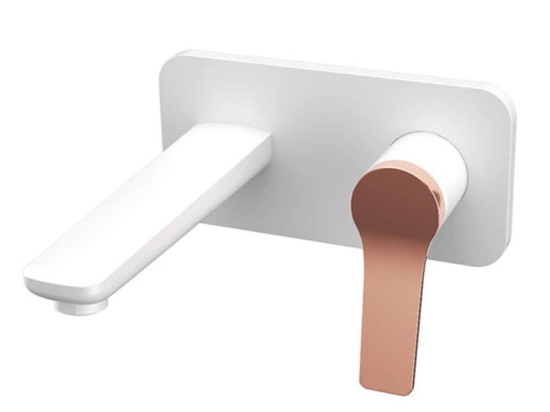 Μπαταρία Νιπτήρος Εντοιχισμού Andare WNW148073PH-RG White-Pink Karag Μέταλλο