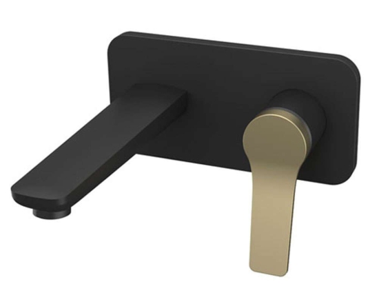 Μπαταρία Νιπτήρος Εντοιχισμού Andare WNW148073PA-B Black-Gold Karag Μέταλλο