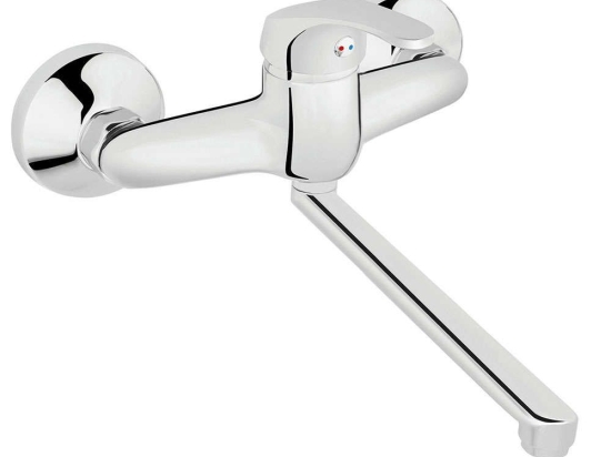 Μπαταρία Νιπτήρος Εντοιχισμού Μεγάλη Basic BBC5 Chrome Ferro Μέταλλο