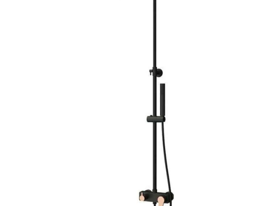 Μπαταρία Σταθερού Ντους Andare WNW33R98PA-RG Black-Rose Gold Karag Ανοξείδωτο Ατσάλι