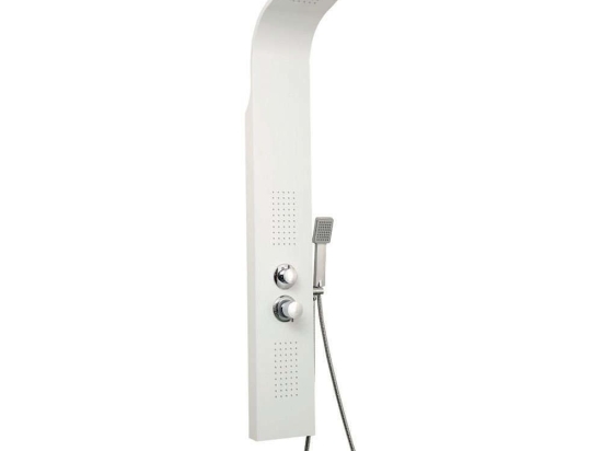 Στήλη Υδρομασάζ Bianco A7304W 140x20cm White Praxis Αλουμίνιο