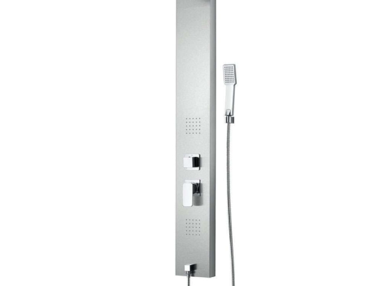 Στήλη Υδρομασάζ Erato S9221 140x24cm Chrome Praxis Ανοξείδωτο Ατσάλι