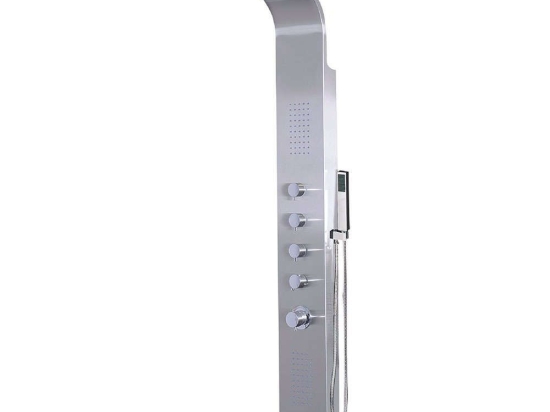 Στήλη Υδρομασάζ Grande Elea 9901 165x20cm Chrome Praxis Ανοξείδωτο Ατσάλι