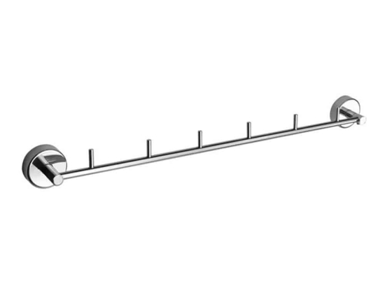 Άγκιστρο Μπάνιου 6 Θέσεων Moderno 2206 47cm Chrome Karag Ανοξείδωτο Ατσάλι