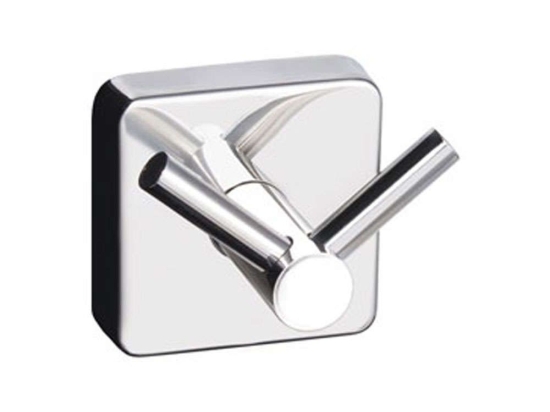 Άγκιστρο Μπάνιου Διπλό Quattro 4202 6x6x5,2cm Chrome Karag Ανοξείδωτο Ατσάλι