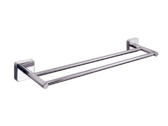 Κρεμάστρα Πετσέτας Διπλή Quattro 4252 50cm Chrome Karag Ανοξείδωτο Ατσάλι
