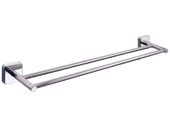 Κρεμάστρα Πετσέτας Διπλή Quattro 4262 60cm Chrome Karag Ανοξείδωτο Ατσάλι