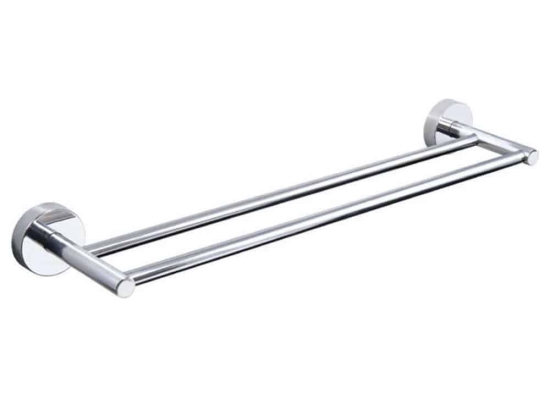 Κρεμάστρα Πετσέτας Διπλή Uno 1252 50cm Chrome Karag Ανοξείδωτο Ατσάλι