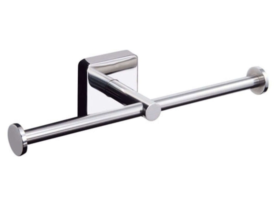 Χαρτοθήκη Διπλή Quattro 4422 24x5,5x7,5cm Chrome Karag Ανοξείδωτο Ατσάλι