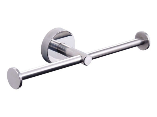 Χαρτοθήκη Διπλή Uno 1422 24x5,5x7,5cm Chrome Karag Ανοξείδωτο Ατσάλι