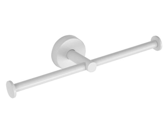 Χαρτοθήκη Διπλή Uno 1422 66 24x5,5x7,5cm White Karag Ανοξείδωτο Ατσάλι