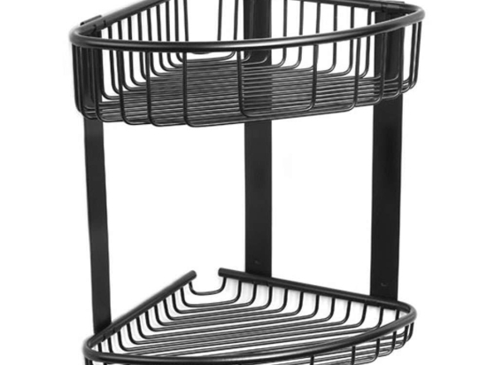 Γωνιακή Ραφιέρα Μπάνιου Reti 9639 55 21x21x29cm Black Karag Ανοξείδωτο Ατσάλι