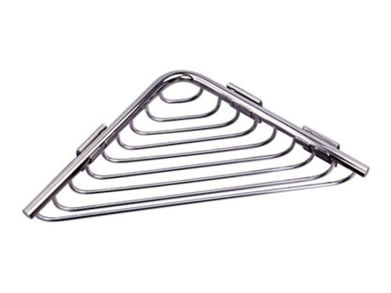 Γωνιακή Ραφιέρα Μπάνιου Reti 9631 15x15cm Chrome Karag Ανοξείδωτο Ατσάλι