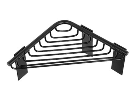 Γωνιακή Ραφιέρα Μπάνιου Reti 9631 55 15x15cm Black Karag Ανοξείδωτο Ατσάλι