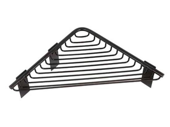 Γωνιακή Ραφιέρα Μπάνιου Reti 9636 55 21x21cm Black Karag Ανοξείδωτο Ατσάλι