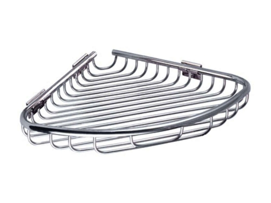 Γωνιακή Ραφιέρα Μπάνιου Reti 9637 21x21cm Chrome Karag Ανοξείδωτο Ατσάλι