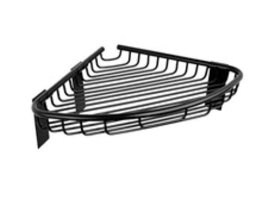 Γωνιακή Ραφιέρα Μπάνιου Reti 9637 55 21x21cm Black Karag Ανοξείδωτο Ατσάλι