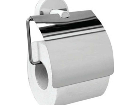 Χαρτοθήκη Κλειστή Optimo 640399 White-Chrome Karag Μέταλλο,Πλαστικό