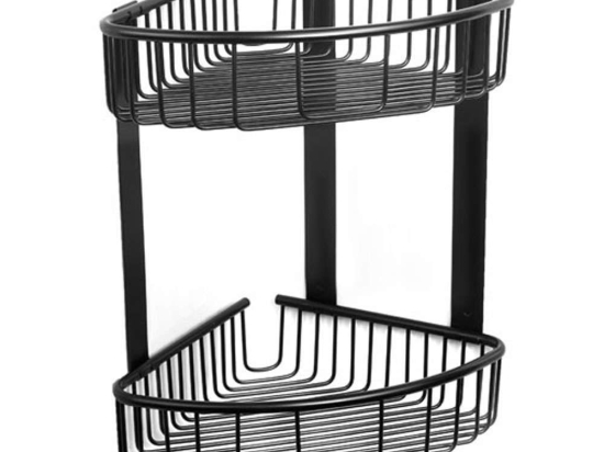 Γωνιακή Ραφιέρα Μπάνιου Reti 963888 55 21x21x33cm Black Karag Ανοξείδωτο Ατσάλι