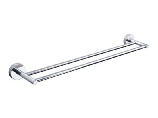 Κρεμάστρα Πετσέτας Διπλή New Oval CLD-7648 61x5cm Chrome Karag Μέταλλο
