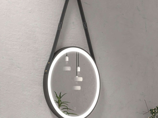 Καθρέπτης Μπάνιου Anatoli PIM0154 Φ50cm Black Karag Μέταλλο,Γυαλί