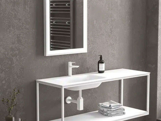 Βάση Νιπτήρα New Sospeso NEWB135B 135×46×50cm White Karag Ανοξείδωτο Ατσάλι