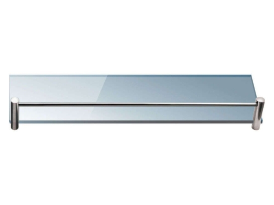 Ραφιέρα Μπάνιου Διάφανη Mensole 0644 40cm Clear Karag Ανοξ.Ατσάλι,Γυαλί