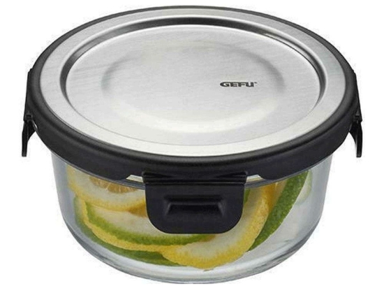 Δοχείο Φαγητού Στρογγυλό Milo GEFU-12747 400ml 13,8x6,1cm Clear-Silver Gefu Γυαλί