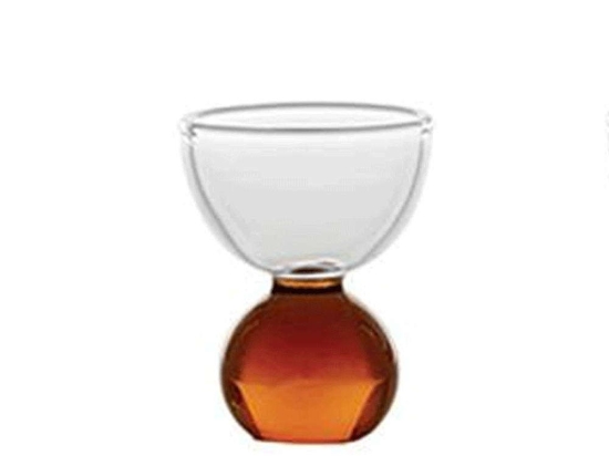 Αυγοθήκη Bilia BA01004 5x6cm Amber-Clear Zafferano Γυαλί