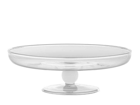 Τουρτιέρα Με Πόδι Bilia BA02101 14x4,5cm White-Clear Zafferano Γυαλί