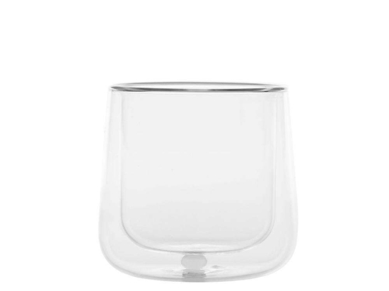 Φλυτζάνι Καφέ Διπλού Τοιχώματος Bilia BA80801 95ml White-Clear Zafferano Γυαλί