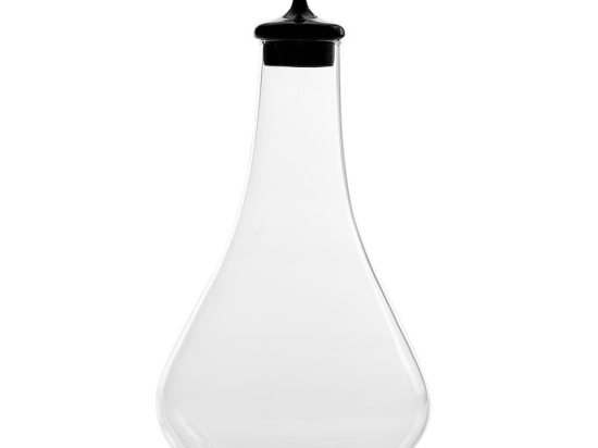 Καράφα Με Πώμα Pirolo PI01502 14,2x31cm 200ml Black-Clear Zafferano Γυαλί