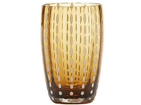 Ποτήρι Νερού Perle PR00104 320ml Amber Zafferano Γυαλί