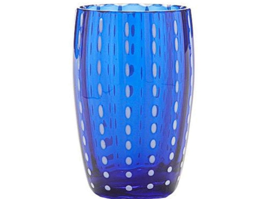 Ποτήρι Νερού Perle PR00107 320ml Blue Zafferano Γυαλί