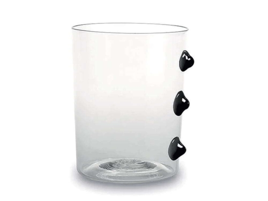 Ποτήρι Νερού Petoni PT00102 370ml Black-Clear Zafferano Γυαλί