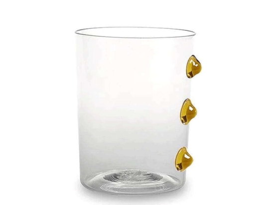 Ποτήρι Νερού Petoni PT00118 370ml Gold-Clear Zafferano Γυαλί