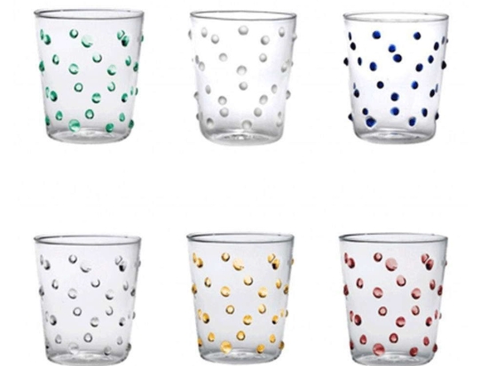 Ποτήρι Νερού Party (Σετ 6Τμχ) PY00199 450ml Multi Zafferano Γυαλί